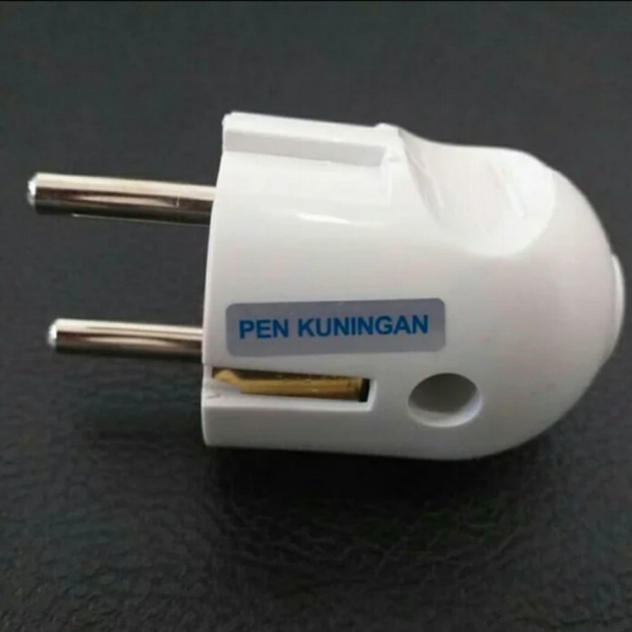 Dutron Steker Bulat Colokan Arde Pin Kuningan Dutron DV SAB-01/ Steker Colokan 3 pin AC , Steker Colokan Philips