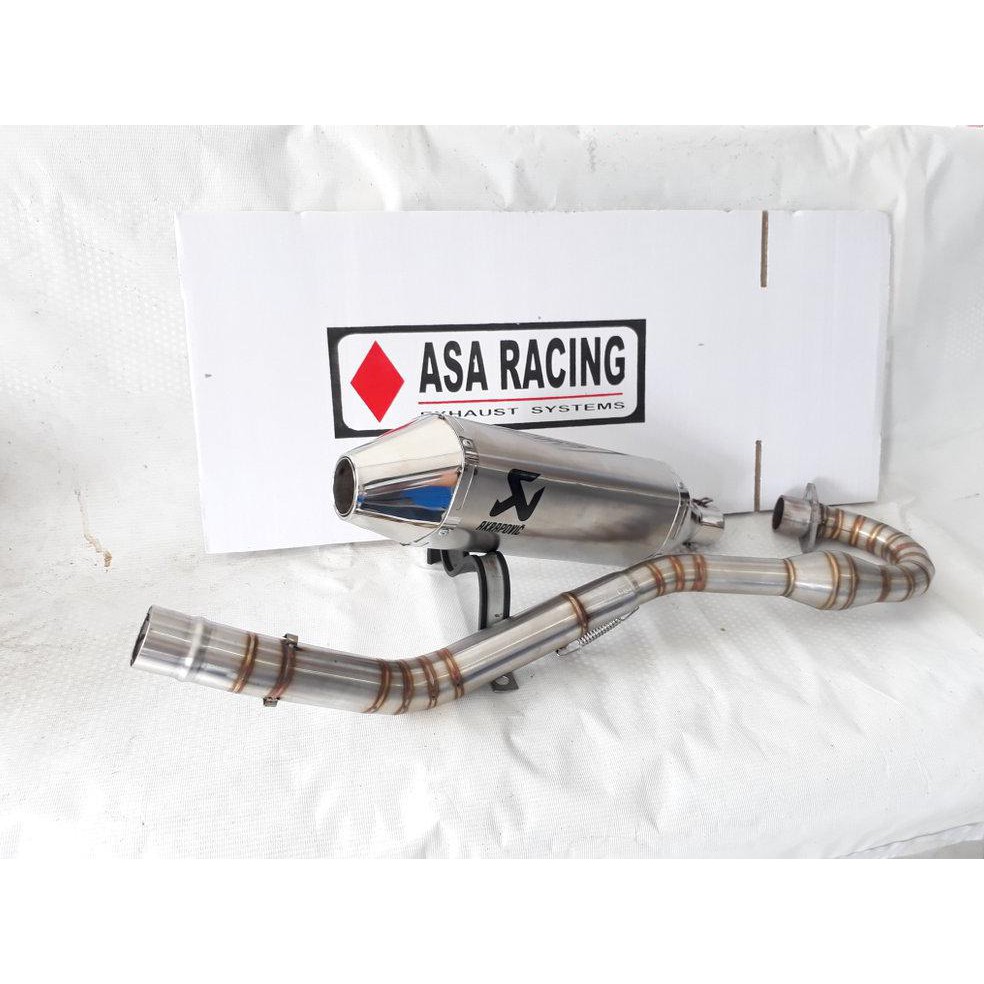 Knalpot CRF 150 CRF150 L Fullset Akrapovic Trail Titan Powerbomb Promo