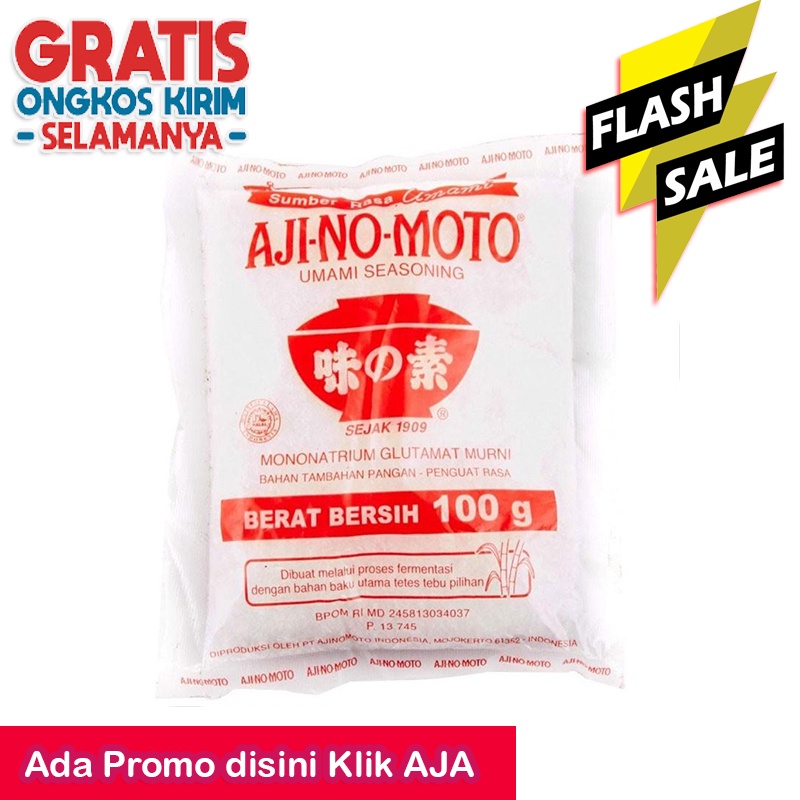 

Ajinomoto BUMBU PENYEDAP MSG MICIN PENYEDAP RASA kemasan 100 gr