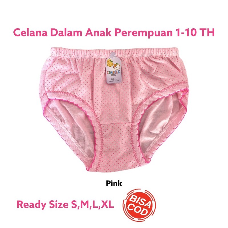 CD Celana Dalam Anak Perempuan Cewek Katun 1 3 5 Tahun / Boxer Anak Celana Dalam Bayi Isabel Polkado