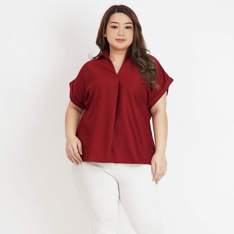 BAJU SABRINA//BLOUSE CROP TOP//ATASAN JUMBO//PAKEAN WANITA BIG SIZE//