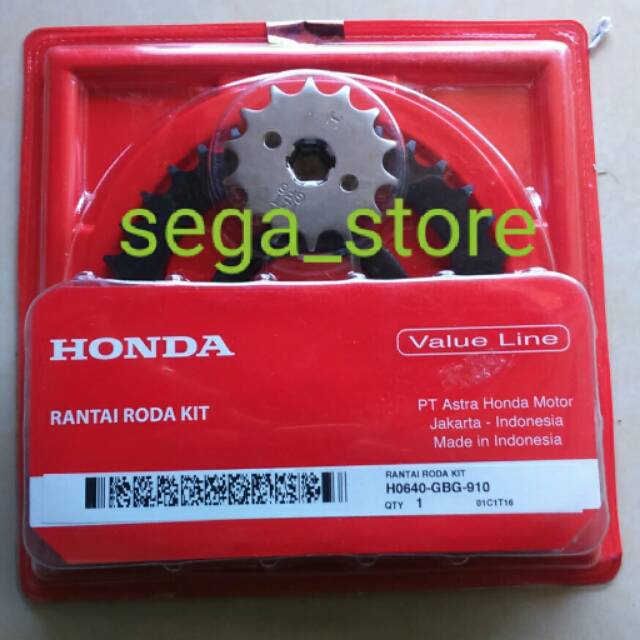 Gear rantai set honda astrea prima / grand / legenda ori original AHM H0640-GBG-910