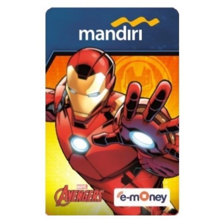 Mandiri eMoney Avengers - Iron Man ORI /Like eTOLL Tapcash Flazz or Brizzi