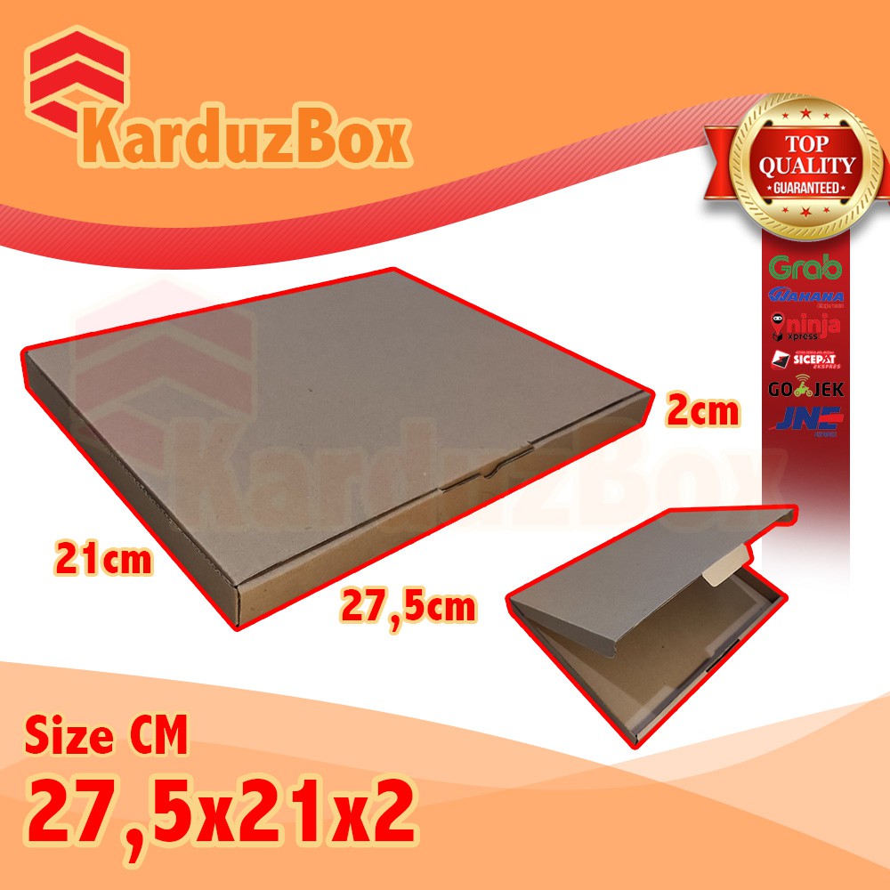 

27,5x21x2 kotak Kardus Packing Box Pizza, box hampers, box kado, kardus diecut polos