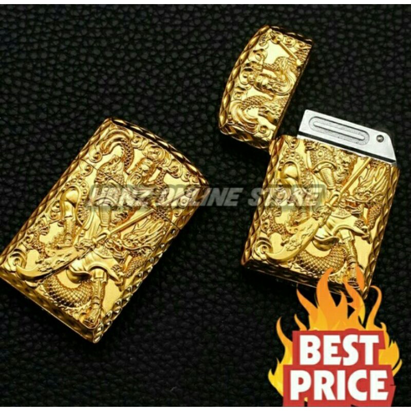 Cod Korek Api Gas mas Guan yu gong Mf-362 Korek Api gold