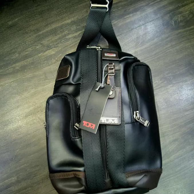 RESPON CEPAT TAS SELEMPANG PRIA IMPORT■ TUMI ALPHA BRAVO SARATOGA FULL LEATHER EKONOMIS