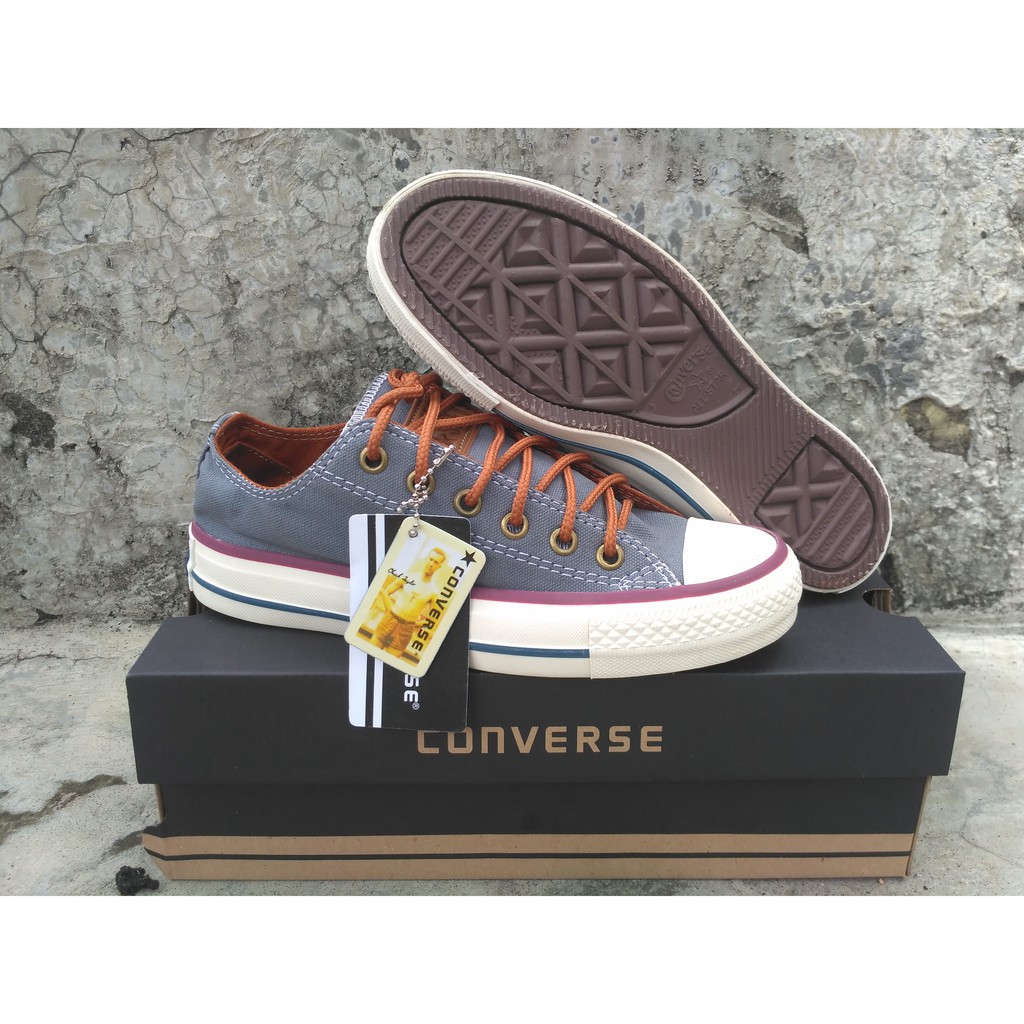 sneakers pria casual chuck taylor all star peached grey pria wanita made in vietnam