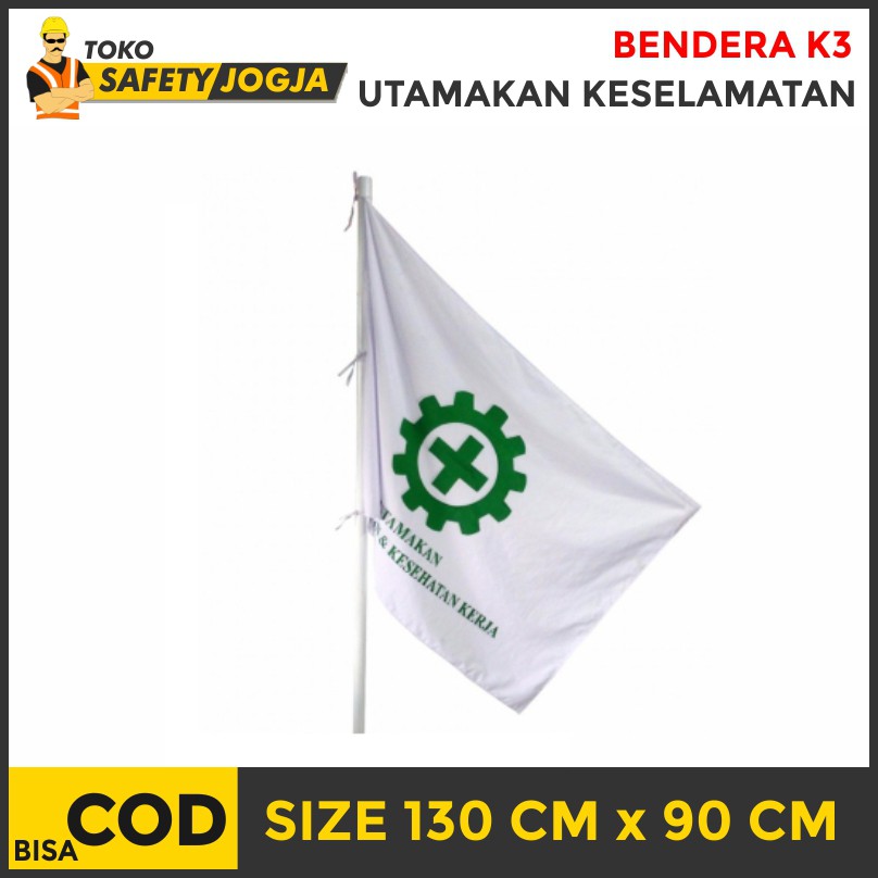 Bendera K3 Utamakan Keselamatan ukuran 130 x 90 cm