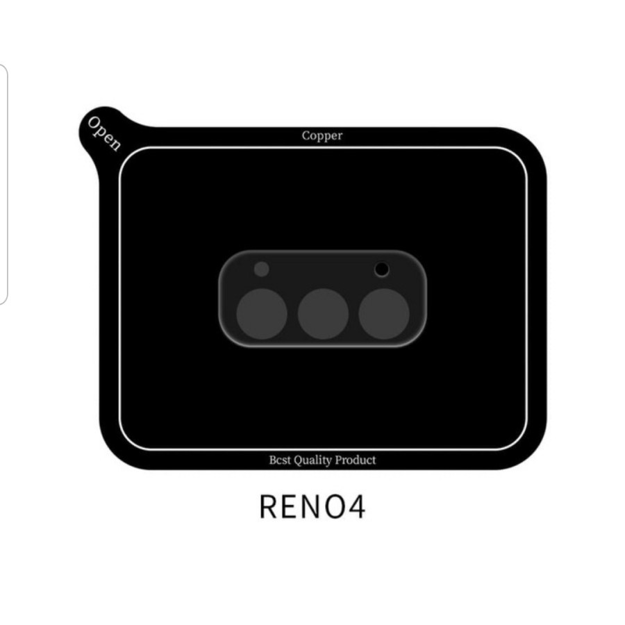 Tempered Glass Lens Kamera 3D BLACK OPPO RENO 5 RENO 5 PRO RENO 4 RENO 4 PRO