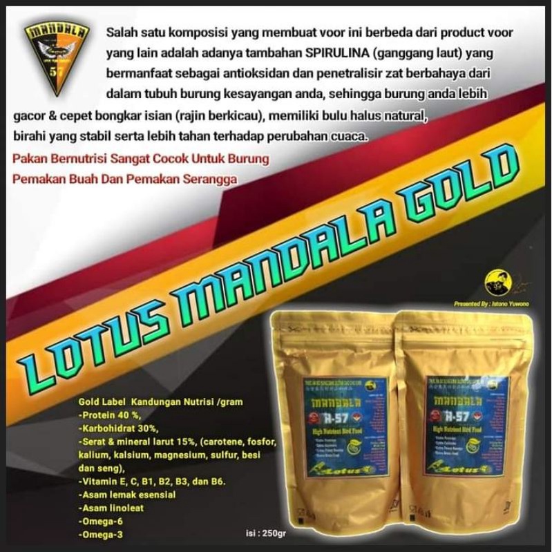 lotus mandala kemasan gold