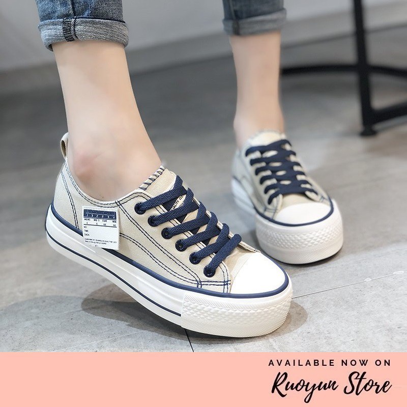 RYX - Low Top Sepatu Sneakers Canvas Wanita Fashion Casual - Ori Import