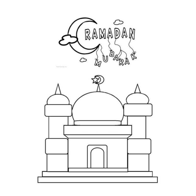 Kolase Masjid Tema Ramadhan