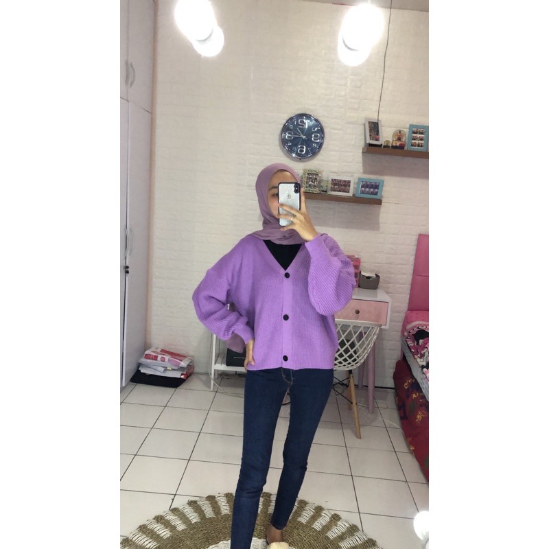 Lolly Cardy // Cardy rajut termurah by @stripetee_mrln-Lavender