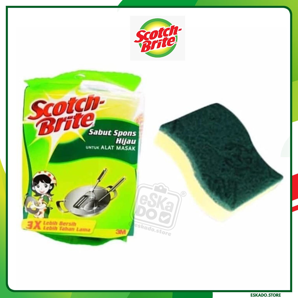 3M Scotch Brite Sabut Spons Hijau ID 30 BUSA PEMBERSIH ID30 ID-30