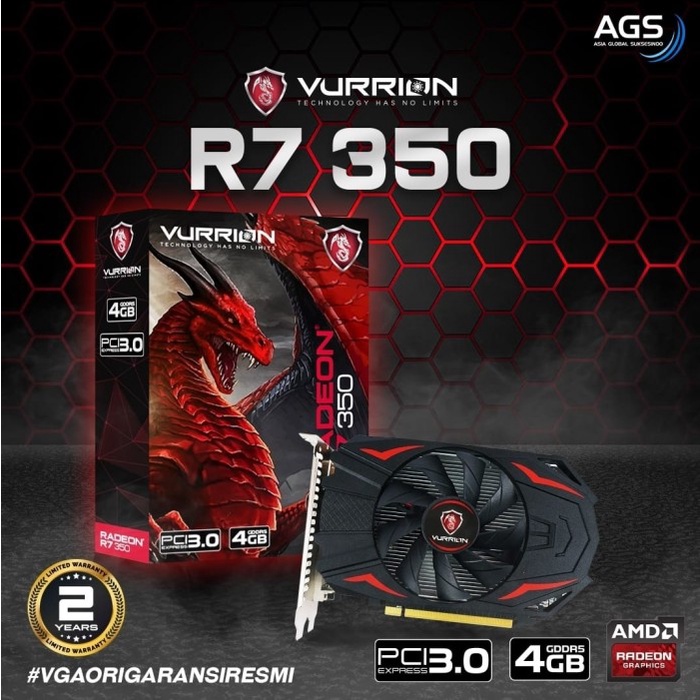 VGA R7-350 4GB DDR5 128BIT VURRION RADEON SERIES