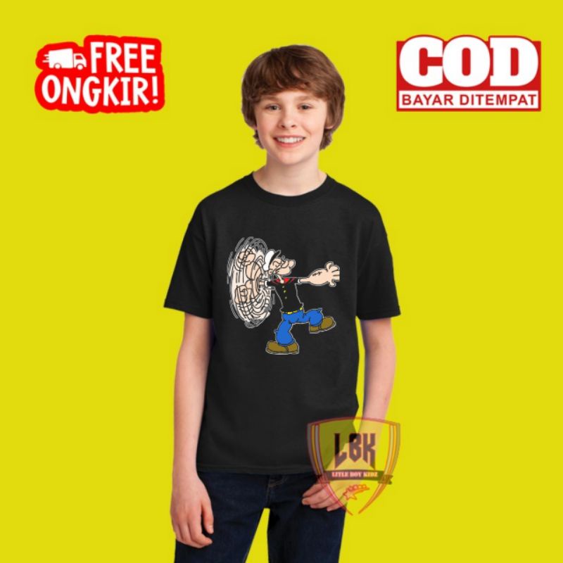 KAOS ANAK POPEYE / BAJU ANAK POPEYE / BAJU KAOS ANAK POPEYE TERBARU