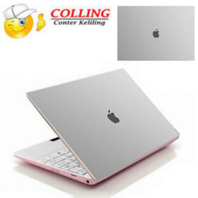  APPLE  SILVER COVER STIKER  LAPTOP  11 12 14 15 INCH 