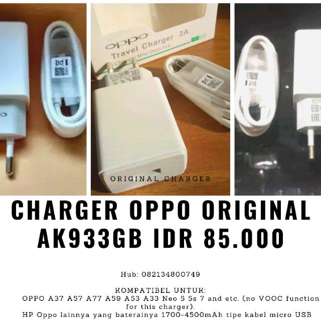 CHARGER OPPO ORIGINAL AK933GB