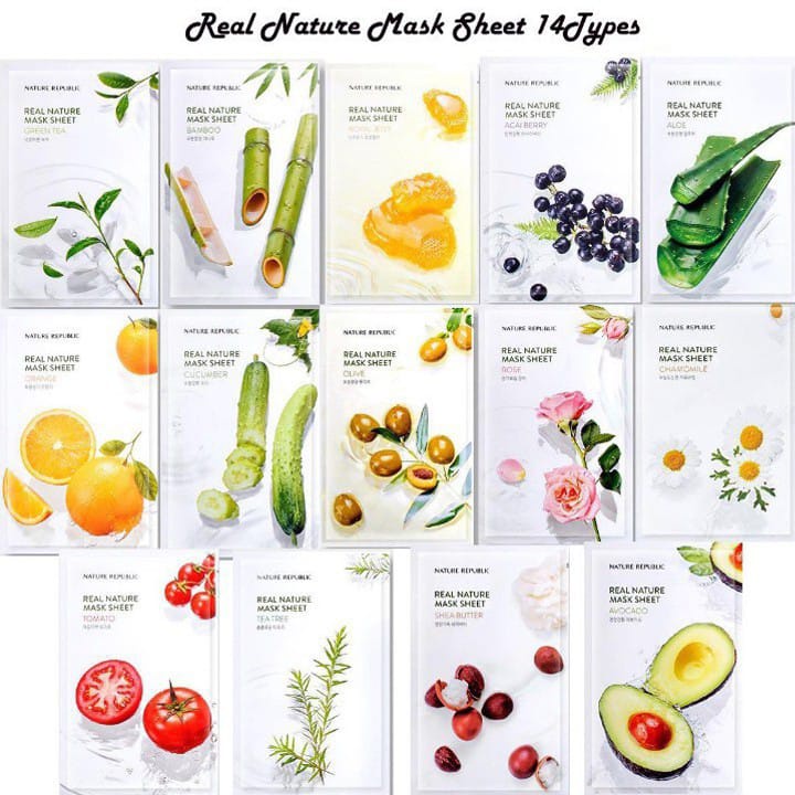 PROMO!!! Nature Republic Sheet Mask / Nature Republic Real Nature Mask Sheet