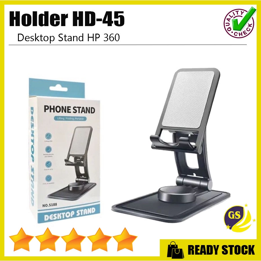 Stand Holder Putar SK-45 Hp Universal HD 45 Folding Desktop Handphone Tablet