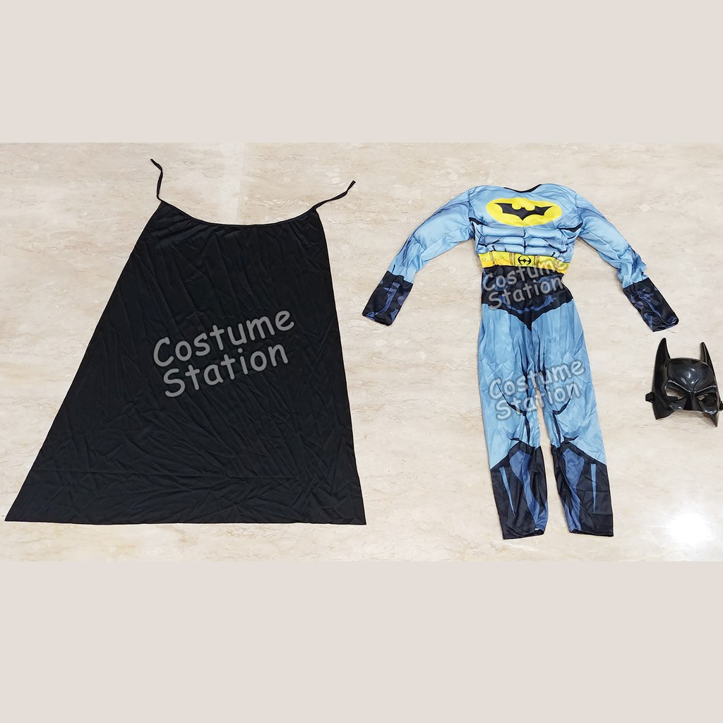 Kostum Superhero Batman Blue / Costume Bat man Biru DC Justice League anak laki