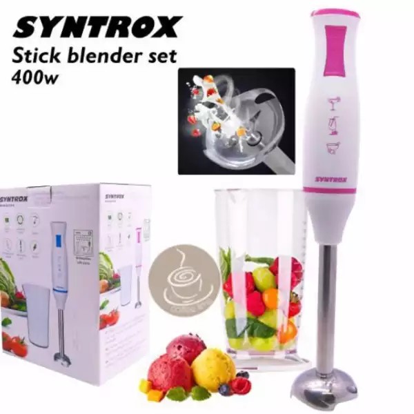 Hand Blender Syntrox Blender Tangan Blender Buah Plus Gelas Multifungsi