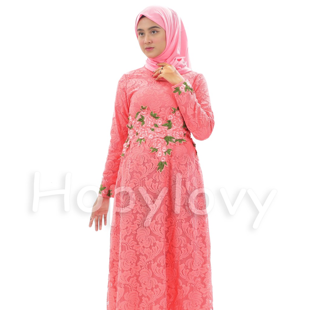 HOPYLOVY - Gamis / Maxi Dress Brukat ROSALINDA HIJAB