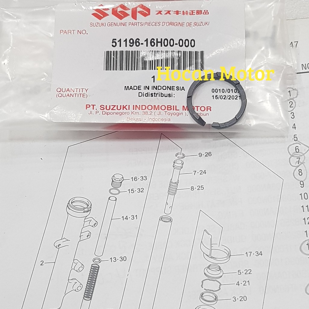 RING PLASTIK FIBER SULING SHOCK DEPAN NEX.HAYATE.SKYDRIVE.SKYWAVE.SPIN ASLI SGP