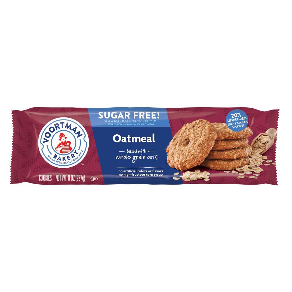 

Voortman Bakery Sugar Free Oatmeal Cookies Kue Kukis Kering Snack Cemilan Import
