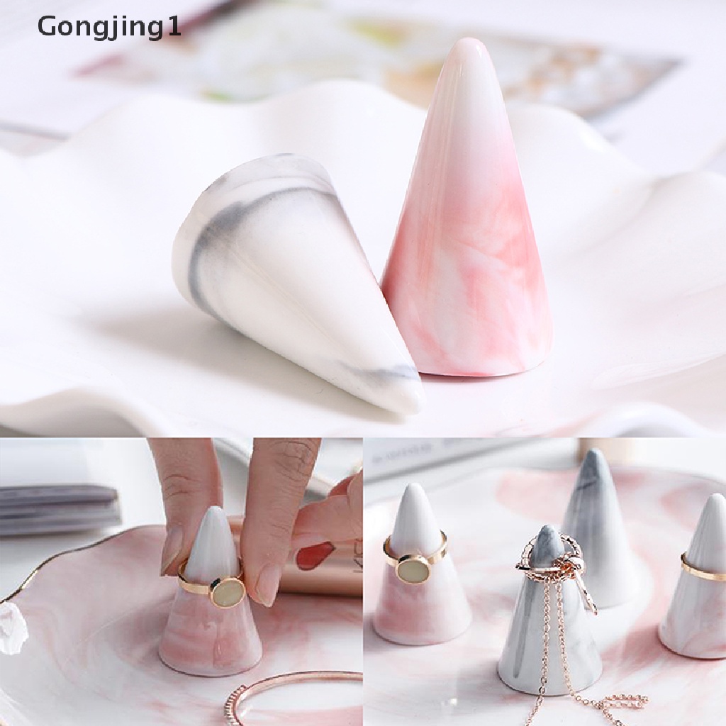 Gongjing1 Stand Display Holder Cincin Bahan Keramik Untuk Perlengkapan Toko