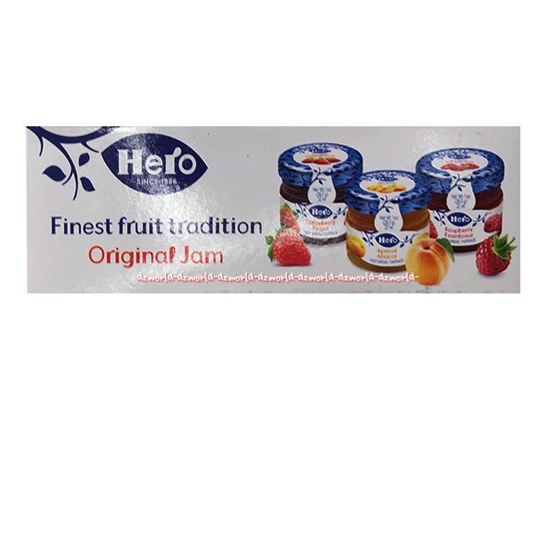 Hero Finest Fruit Tradition Original Jam 3pcs Selai Mini Aneka Rasa Strawberry Orange Berry Fruit Jam Herofinest