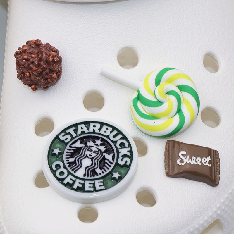 STARBUCKS Charms Crocs Bentuk Kartun Crocs Untuk Aksesoris Sepatu