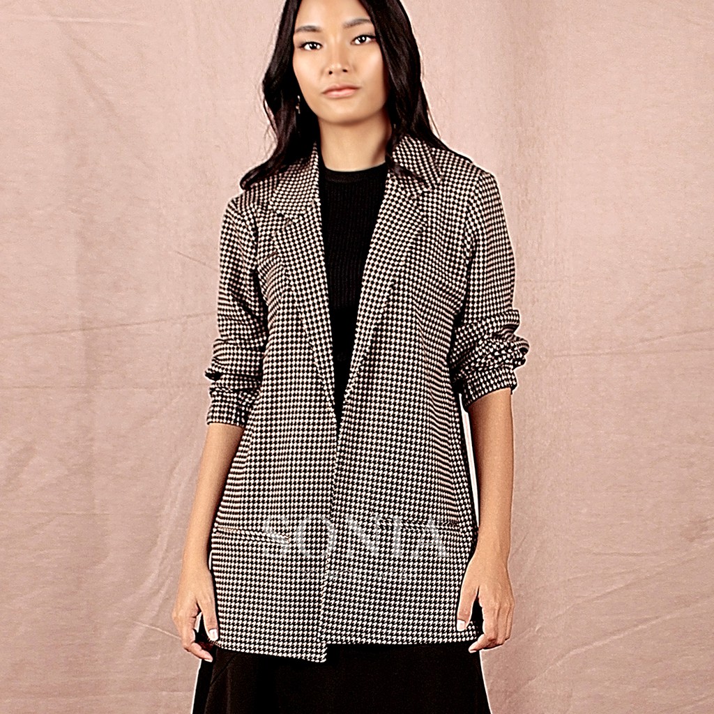 

Sonia - Erika Blazer Houndstooth / Outer Scuba Kotak-Kotak / B11847