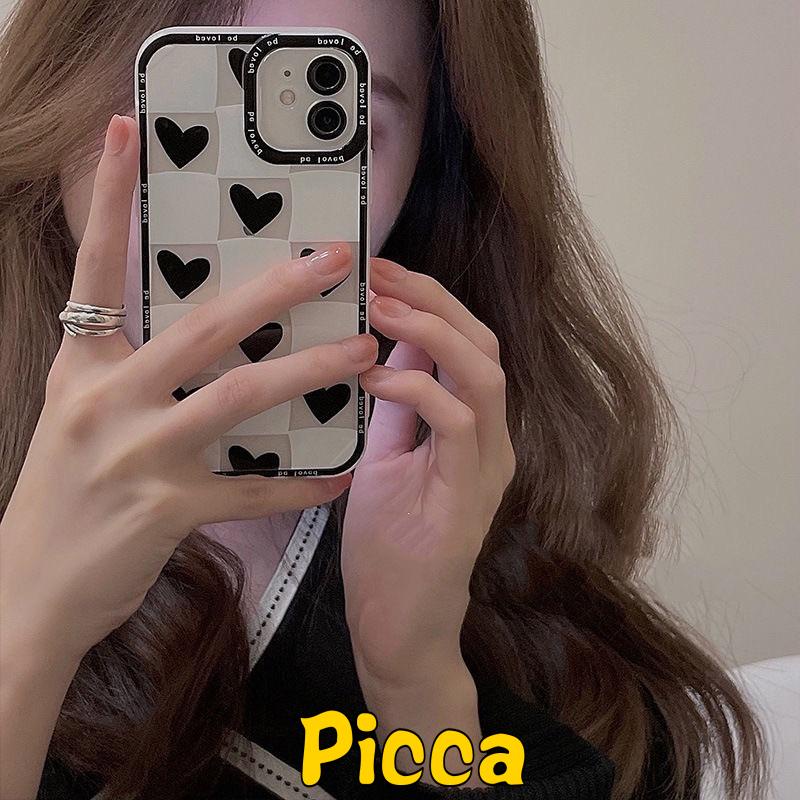 Soft Case Tpu Motif Papan Catur Hati Untuk Iphone 7 8 Plus Xs Max Xr 12 11 13 Pro Max X 6 6S Plus Se 2020