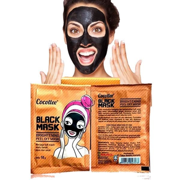 (BPOM) Masker Wajah Pengankat Komedo Melembabkan Kulit Face Mask Cocottee Black mud Face Mask Sachet / Brightening Peel Off Mask Sachet