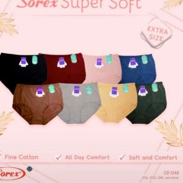 Celana Dalam CD Ukuran Besar Jumbo Sorex 1248 - Hitam, QXL