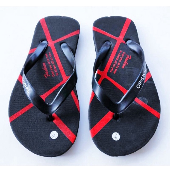 Sandal jepit Pria Dewasa Motif Garis