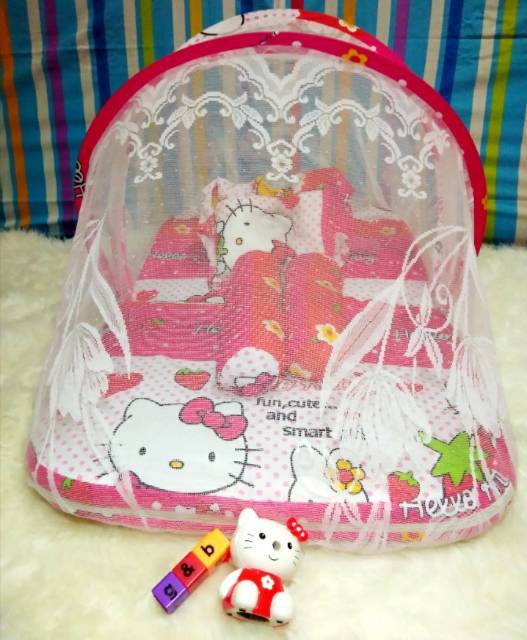 Paket Kasur bayi Lipat kelambu murah