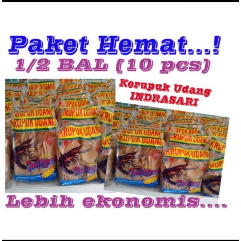 

HEMAT KERUPUK UDANG INDRASARI 1/2 BAL GRATIS terasi khas cirebon