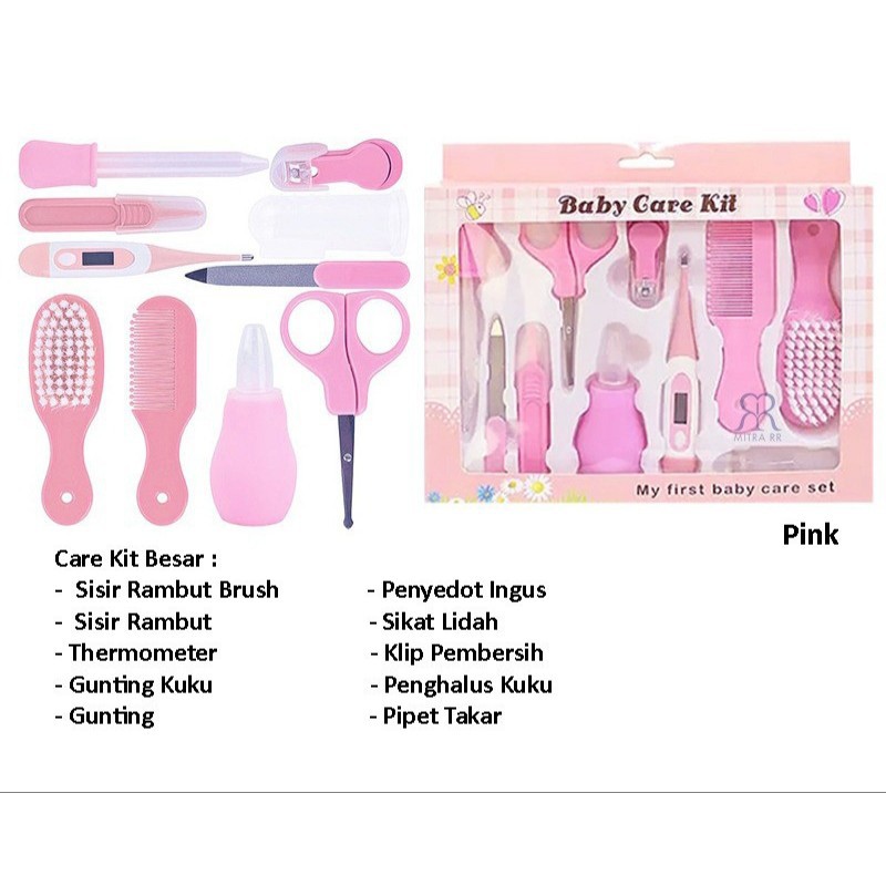 MOMS_ Baby Care Set 10In1 Thermometer Gunting Kuku Sisir Nasal Aspirator SIkat Gigi // SUGARBABY 4IN1 BABY NAIL &amp; HAIR KITS