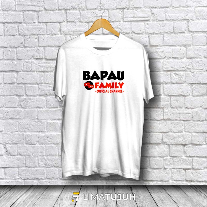 Kaos Bapau Family Official Youtube Baju Distro Bahan Premium (TSF)