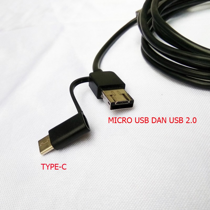 3 IN 1 KAMERA ENDOSCOPE RESOLUSI 720P KAMERA SELANG 2 METER KAMERA OTG KAMERA MINI