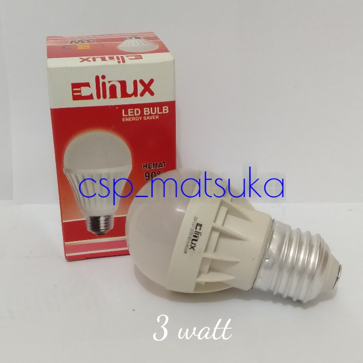 Lampu Led Bola Murah Hemat Merk Linux 3/5/7/9/12/15W