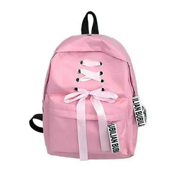 AK Tas Ransel Anak Karakter Bag Backpack Mini Motif Tali Pita Cute Ransel Anak Sekolah TK SD PAUD BISA COD