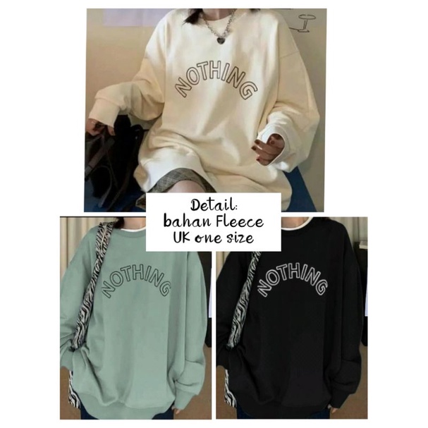 SWEATER NOTHING WANITA/PRIA/SWEATER OVERSIZE NOTHING