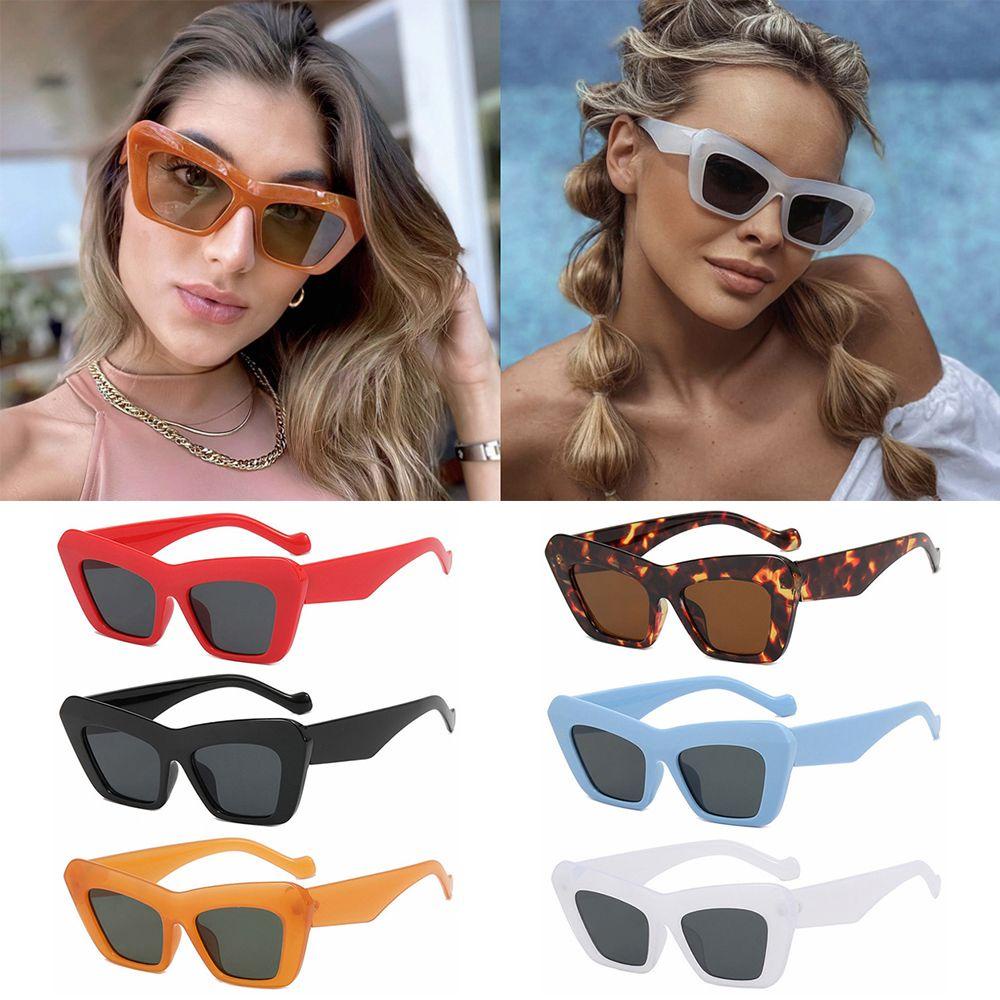 R-FLOWER Cat Eye Sunglasses UV400 Gradient Hip Hop Wanita Shades
