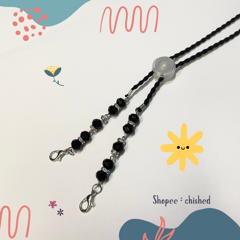 Konektor Masker Strap Mask 2in1 Mutiara Kristal-KSM 6