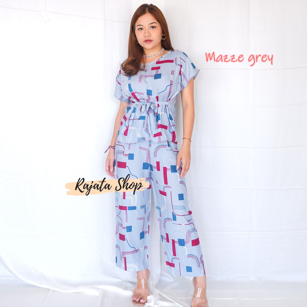 DASTER SETELAN BABYDOLL-BD MAZZE GREY