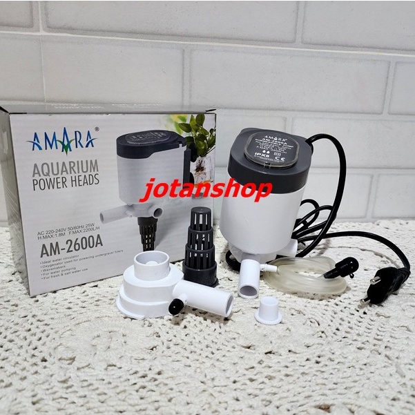 AMARA AM 2600 A AM2600A 2600A Mesin Pompa celup Power Head Aquarium Aquascape powerheads