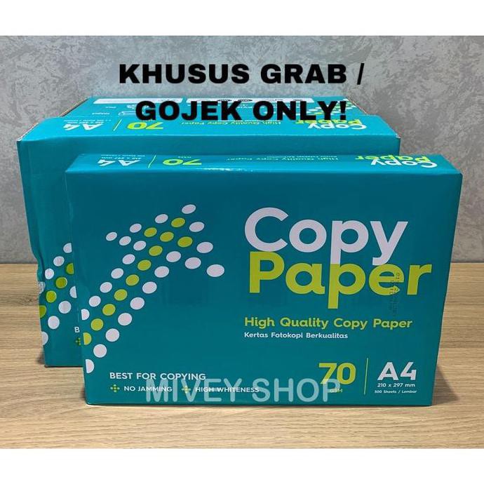 

Kertas HVS Copy Paper A4 70 Gr (KHUSUS GOJEK ATAU GRAB)